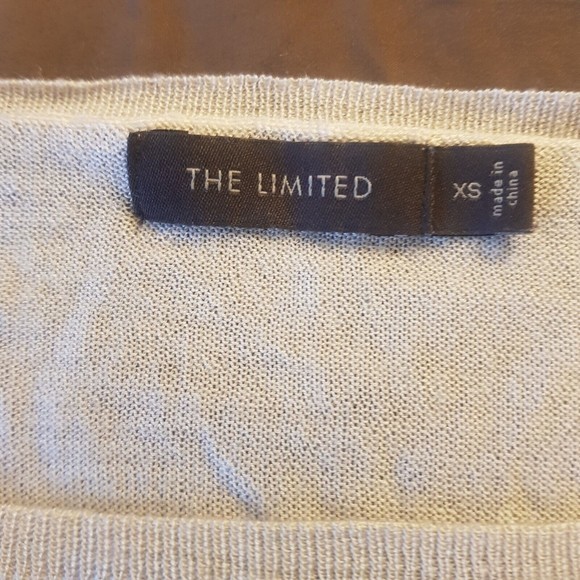 The Limited Womens Sweater Size XS Beige Rhinestones Dead Stock Sparkle Vintage - Picture 4 of 12